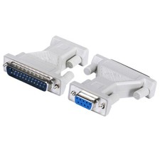 2x DB9 9 Pin Female to DB25 25 Pin Male Serial to Parallel Adapter Converter  picture