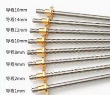 1PC T8 Trapezoidal Rod Screw & Nut, Lead 1-14 mm Long 100 - 600mm CNC 3D Printer picture