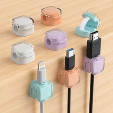 8-Pack Magnetic Cable Clips, Adjustable Cord Holder for Under Desk Cable  picture