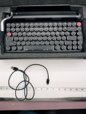 Qwerkywriter Typewriter Inspired Mechanical Keyboard Black USB C In Box IPad picture