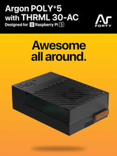 Argon Poly+5 Case + Active Cooler for Raspberry Pi 5 - THRML 30Mm (Black) picture