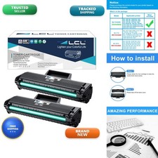 LCL MLT-D104S Toner Cartridge for Samsung ML-1660 SCX-3205W (2-Pack Black) picture