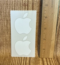 Pair Of Small Vintage Apple iMac Computer Decal Sticker White Mac 1.5” picture
