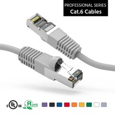 100Ft CAT6 Shielded (SSTP) Ethernet Network Booted Cable Gray picture