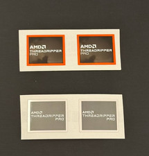 2 Pcs AMD Threadripper PRO  Badge Sticker Label 19mm x 16mm picture