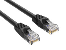 2ft Cat5e UTP Ethernet Network Patch Cable Snagless 24AWG Bare Copper, Black picture