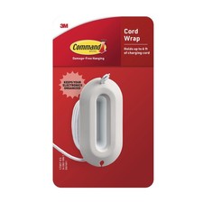 Cord Wrap, 2 Units and 4 Medium Strips, White, 1 Unit Holds up to 6 ft of Cha... picture