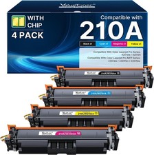 4 Pack Compatible 210A Toner Cartridges Replacement for HP Color LaserJet Pro 43 picture