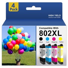 4 Pack 802XL Ink Cartridge For Epson WorkForce Pro WF-4720 WF-4730 WF4734 WF4740 picture
