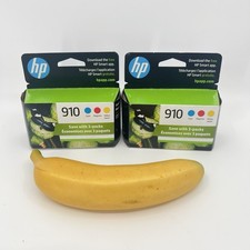 (2) NEW Sealed Genuine HP 910 3-pack Cyan/Magenta/Yellow Original Ink Cartridges picture