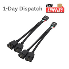 OwlTree 2Pcs USB 2.0 9 Pin Header Splitter Dual Port Extension picture