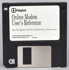 Hayes Online Modem Users Reference 1995 Floppy Disk Vintage Software F9 picture
