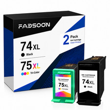 74XL 1BK 75XL 1Color High Yield Ink DeskJet D4260 D4280 OfficeJet J5725 J5730 picture