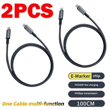 2Pack For Thunderbolt USB4-C 8K Cable 40Gbps Charger Data PD 240W UHD Video picture