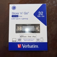 Verbatim iStore 'n' Go 32GB Dual USB 3.0 Flash Drive - Graphite picture
