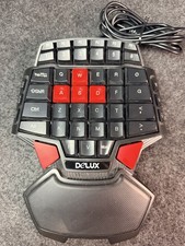 Delux T9 46-Key Ergonomic Gaming Keyboard Keypad USB Wired One-Handed picture