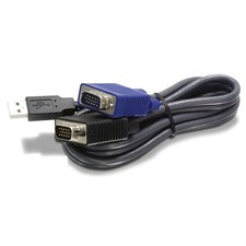 TK-CU10 TRENDnet 2.8m USB/VGA KVM 2 8m Black 2x HD15M USB 1.1 ~D~ picture