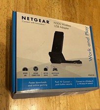 NETGEAR WNA3100 N300 300Mbps Wireless USB 2.0 Adapter Push 'N' Connect PC picture