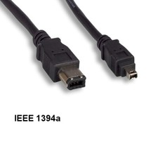 10 Feet IEEE-1394A 6 Pin to 4 Pin Cable M/M Firewire 30 AWG 400 Mbps iLINK DV PC picture