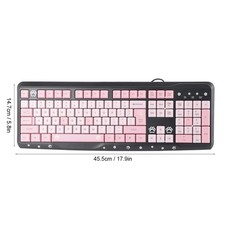 Cute Cartoon USB Keyboard UltraThin Silent Wired For Home Office New picture