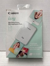 Used Canon Ivy Mini Mobile Photo Printer Mint Green Box Cord picture