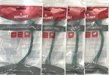 Lot of 4 Intellinet Cat6 0.5ft UTP Networking Cable Green Molded picture