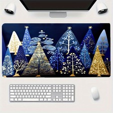 Modern Minimalist Large  Holiday Desk Mat with Tree Pattern, Suitable for Offi picture