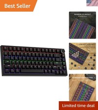 GM326 75% Compact Mechanical Keyboard - Ergonomic Wired Gaming with Backlit LEDs picture