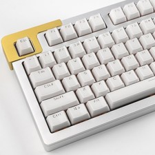 134 PCS Crystal Jelly White Keycaps Translucent Fits 60/65/75/80/95/100% picture