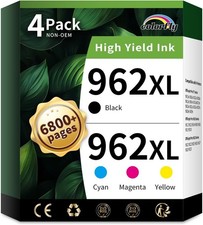 Pack of 4 962XL Ink Cartridges Combo Pack Compatible Replacement for HP 962XL picture