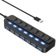 7 Port USB 3.0 Hub Splitter for Office Home School Laptop Desktop Computer USB picture
