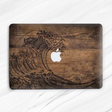 Wood Kanagawa Great Wave Japanese Hard Case For Macbook Air 13 Pro 16 13 14 15 picture