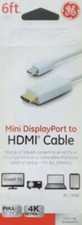 GE - Mini DisplayPort to HDMI Cable - 6 Foot - White picture