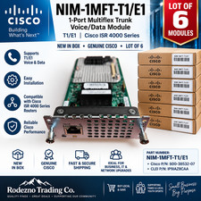 Cisco NIM-1MFT-T1/E1 1-Port Multiflex Trunk Voice/Data Modules – LOT OF 6 picture