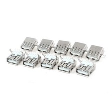 10 Pcs PCB Mount USB Type A Right Angle 4-Pin DIP Female Jack Socket picture