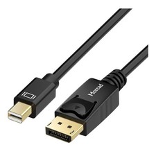 Mini DisplayPort to DP Cable, 6 Feet, Gold-Plated - 4K@60Hz, 2K@144Hz - Black picture