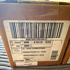Leviton 47613-EZC EZ-RJ45 Clear Modular Connector RJ-45 Male Plug Ends picture