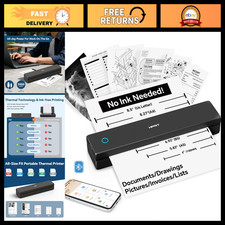 Portable Thermal Inkless Travel Printer - Compact, Lightweight, 10 Sheets Matte picture