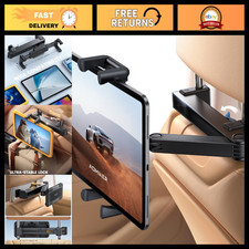 Universal Car Headrest Tablet Holder - Lockable Arm, Foldable Clip for iPad & Ga picture