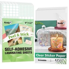 KIT Koala Transparent Sticker Paper for Inkjet + Self-Adhesive Laminating Sheets picture