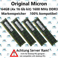 64 GB 4x 16 GB Rdimm ECC DDR3-1600 Lenovo IBM System x3630 x3650 M4 Server RAM picture