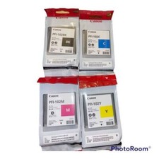 4 Genuine Canon PFI-102 Ink Tank Cartridge BK M C Y Black Magenta Cyan Yellow picture