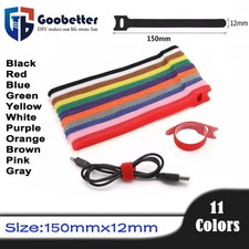 Microfiber Cloth Cable Straps Hook Loop Reusable Fastening Cable 6