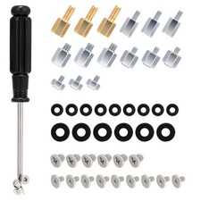 46pc M.2 NVMe SSD Mounting Screw Standoff Kit M2*6 M3*6 Magnetic Screwdriver picture