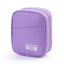 Solid Color Oxford Travel Cable Bag Shockproof Multi Layer USB Charger Organizer picture