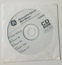 General Electric Retractable Optical Mini Mouse HO98094 PC CD-ROM  picture
