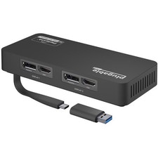 Plugable - USBC-6950U - Plugable 4K DisplayPort and HDMI Dual Monitor Adapter picture