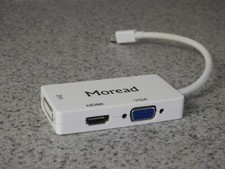 3-in-1 Moread Mini DisplayPort (Thunderbolt) Male to DVI/HDMI/VGA Female Adapter picture