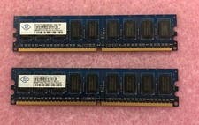 2 X 1GB NANYA DDR2-800 PC2-6400E NON-ECC MEMORY - NT1GT72U89D0BY-AD - 2GB TOTAL picture