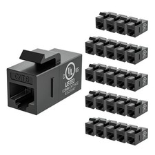 CAT6 RJ45 Keystone Couplers 25-Pack, UL Listed, Ethernet Jack for Cat6/Cat5e/... picture